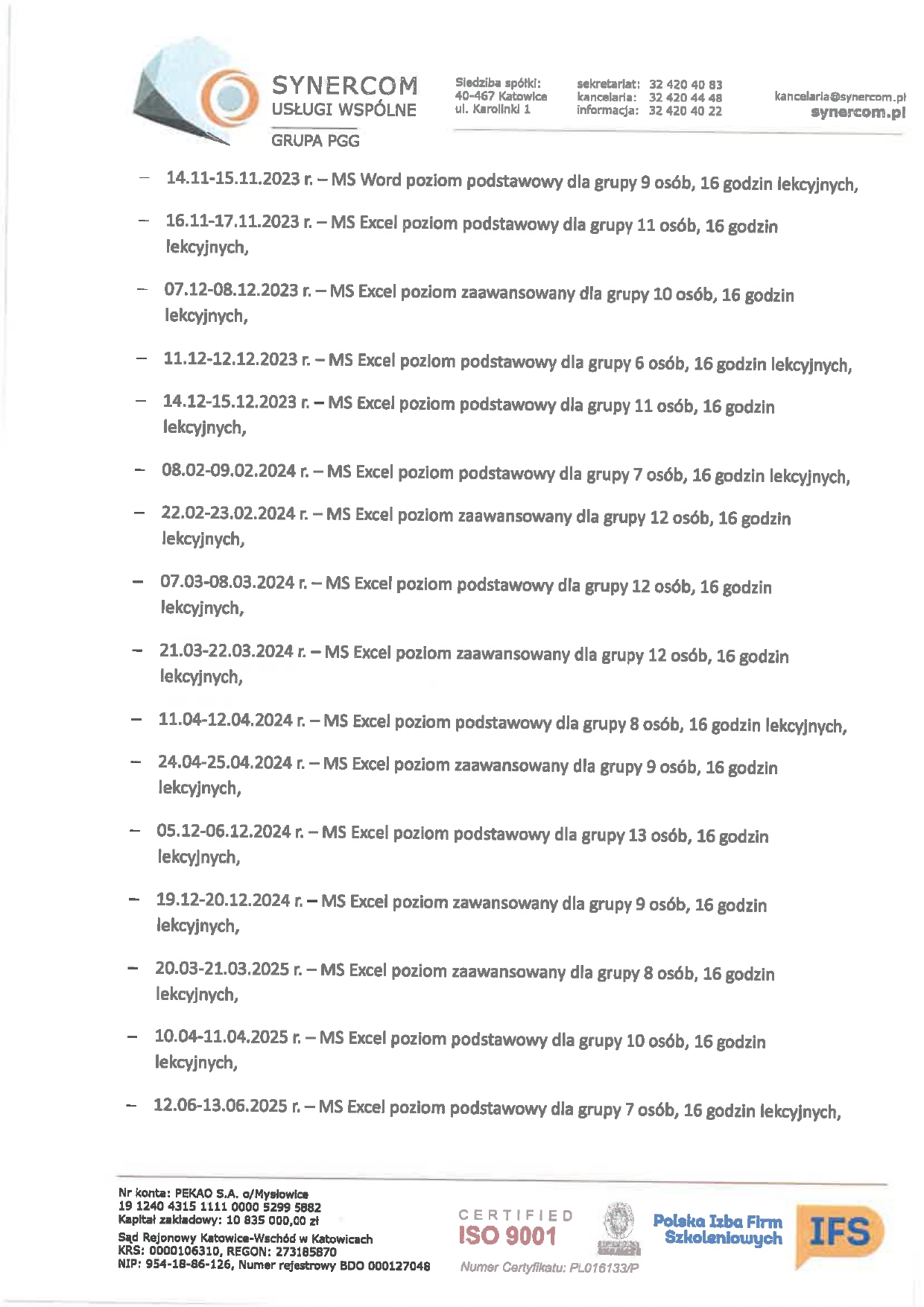 Referencje — Synercom Usługi Wspólne (Grupa PGG), str. 3