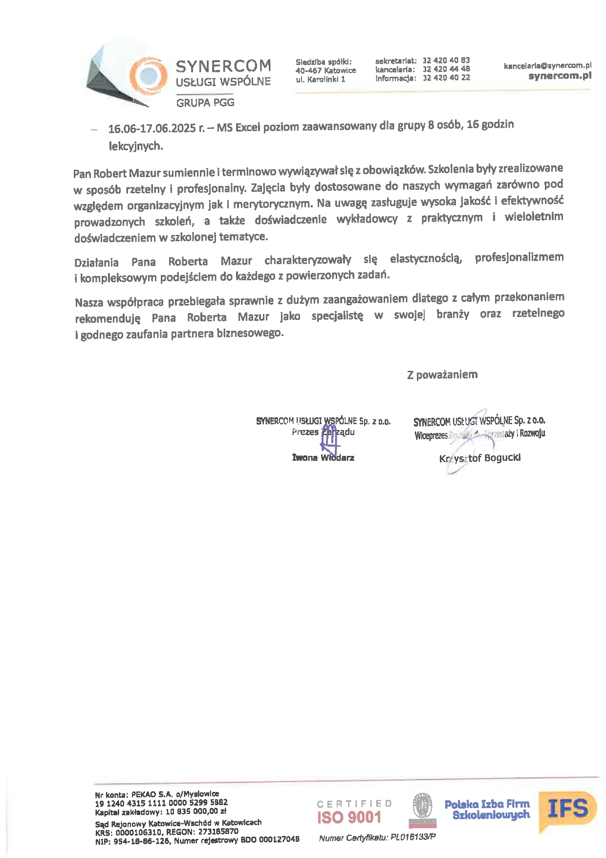 Referencje — Synercom Usługi Wspólne (Grupa PGG), str. 4